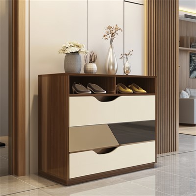 Almari kasut kayu padat